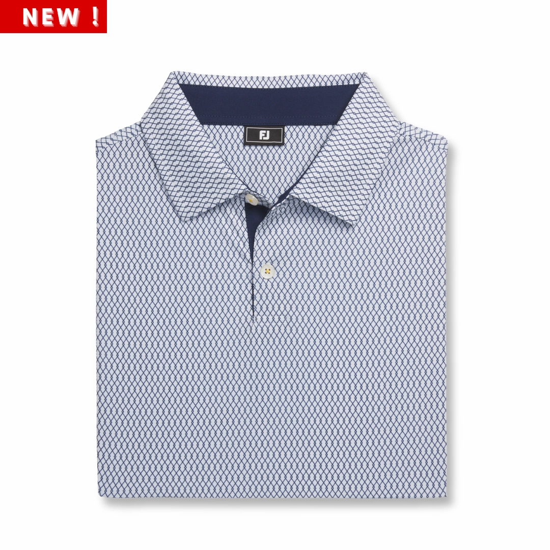 Office Attire Layering Fashion FootJoy Mens Irongate Print Polo