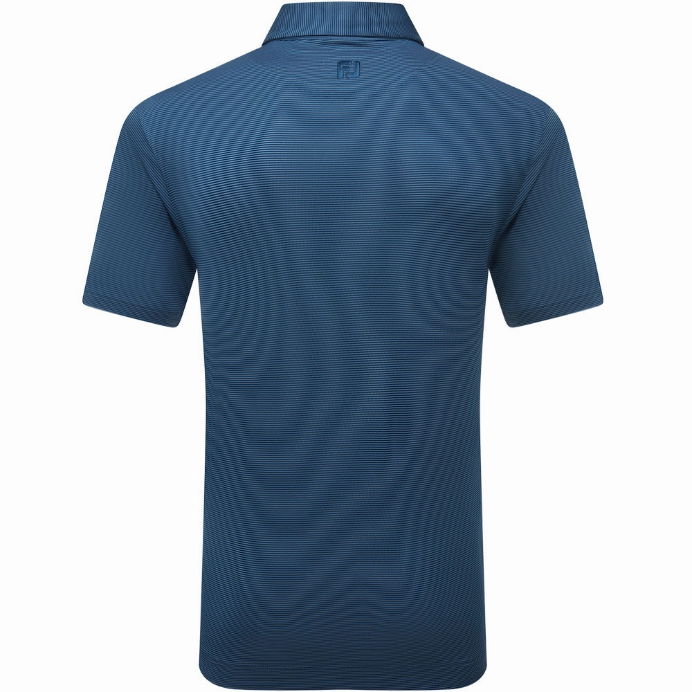 FootJoy Micro Feeder Stripe Lisle Polo Shirt - Navy Tonal Weekend Style Trend