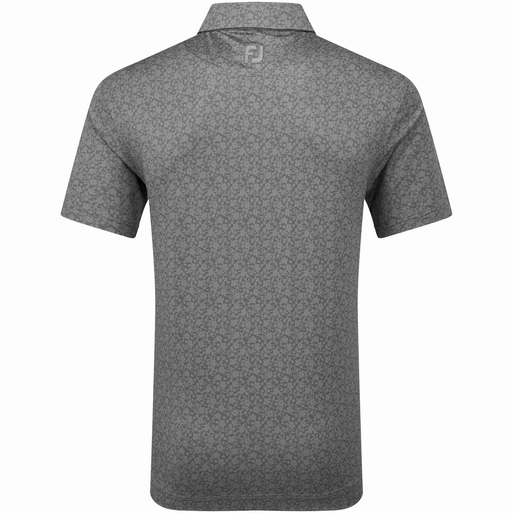Casual Vibes Fashion-Forward Look FootJoy Painted Floral Lisle Polo Shirt - Gravel