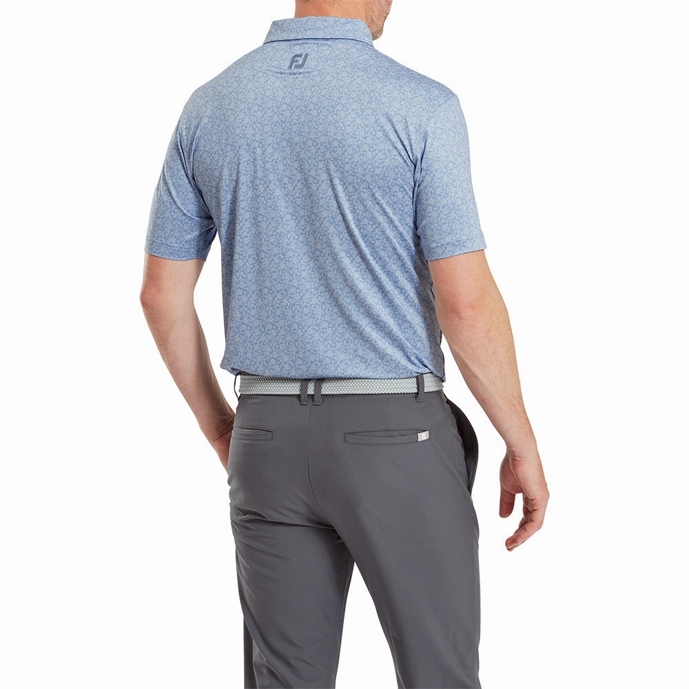 City Look TearResistant Fabric FootJoy Painted Floral Lisle Polo Shirt - Storm
