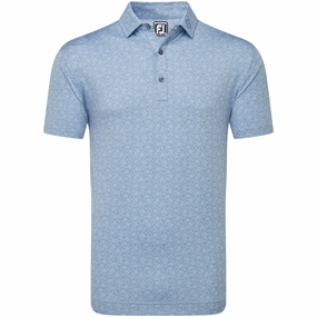 FootJoy Painted Floral Lisle Polo Shirt - Storm Breathable Fit Wear
