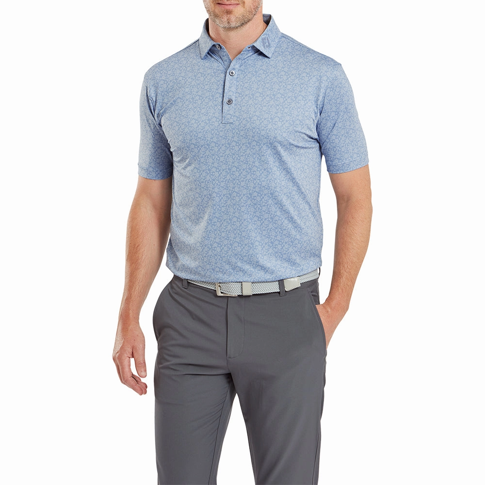 FootJoy Painted Floral Lisle Polo Shirt - Storm Weekend Comfort Style Street Style Trend