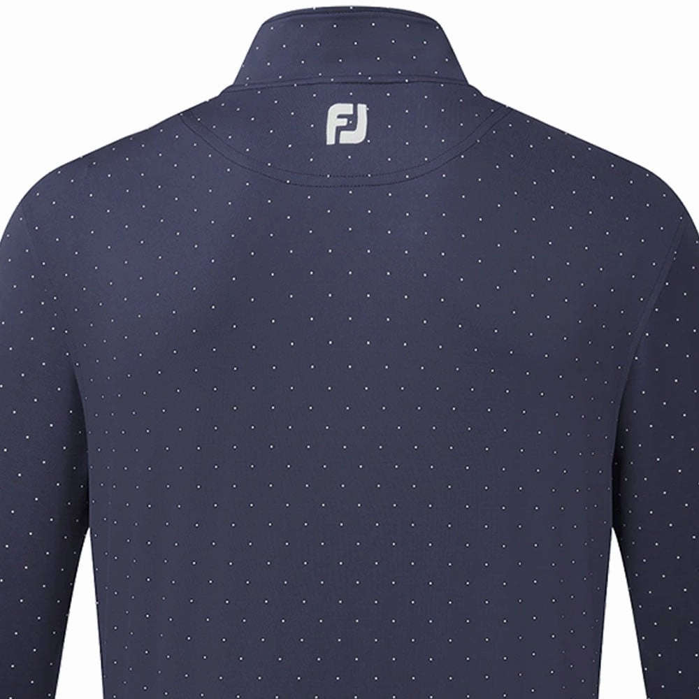 product eco friendly conscience Beach Wear FootJoy Pin Dot Print Chill-Out Pullover - Navy/White