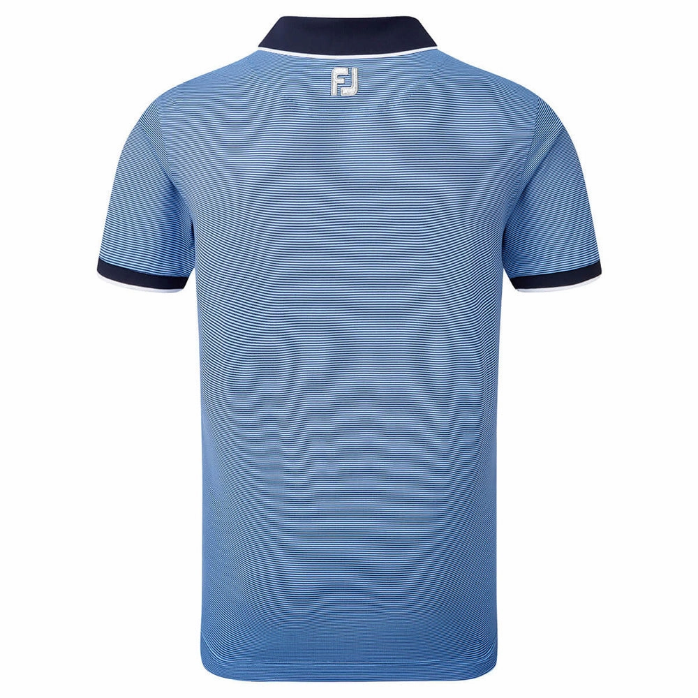 Ultimate Wear FootJoy Pique Ministripe Polo Shirt - Navy/Lagoon