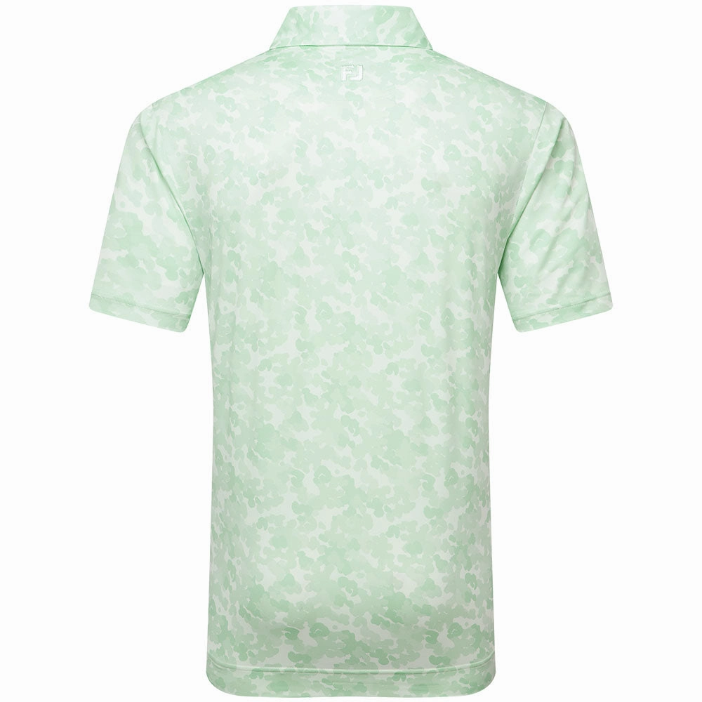 Functional Wearable Modern Outfit FootJoy Pop Camo Lisle Polo Shirt - Pistachio