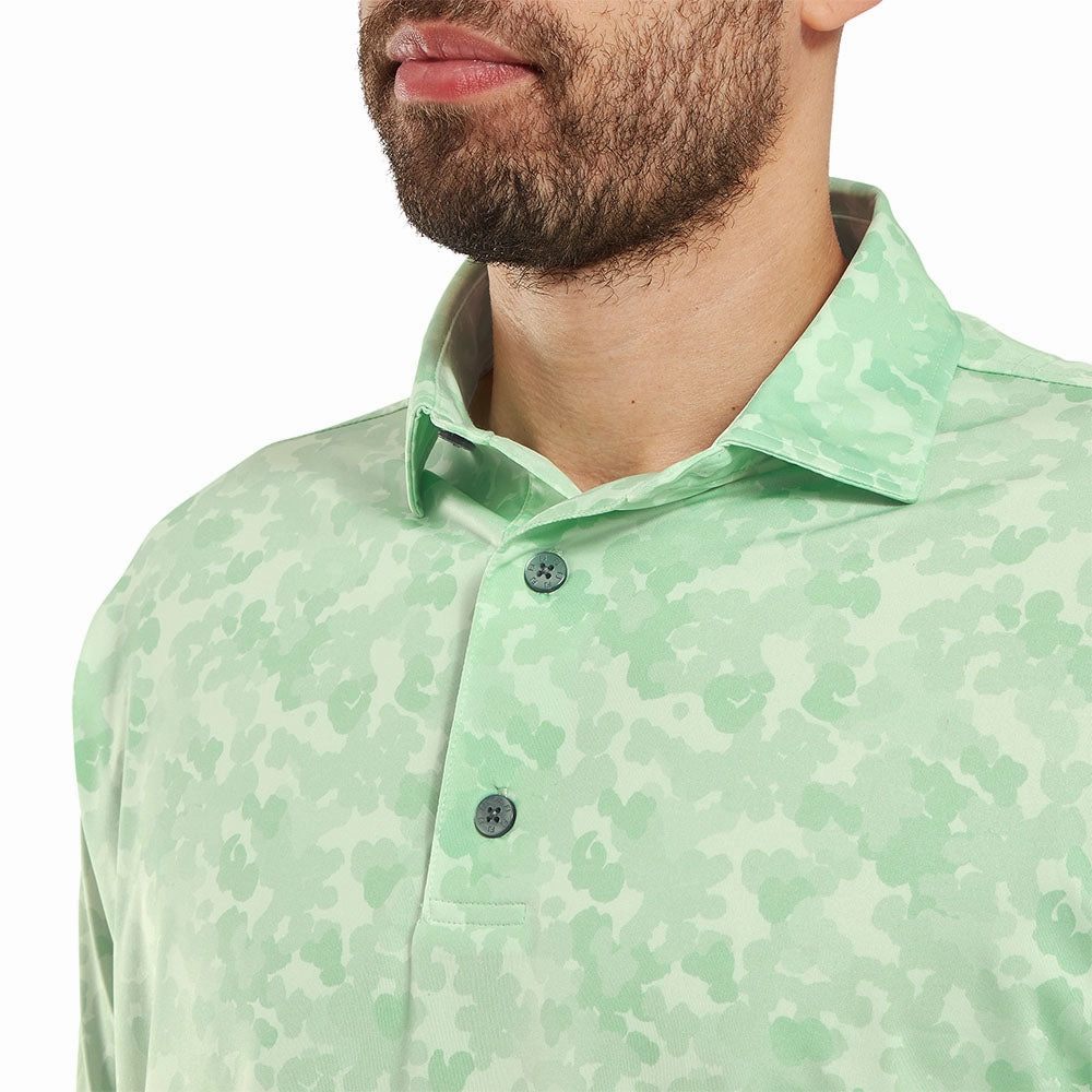 Plus size confidence FootJoy Pop Camo Lisle Polo Shirt - Pistachio