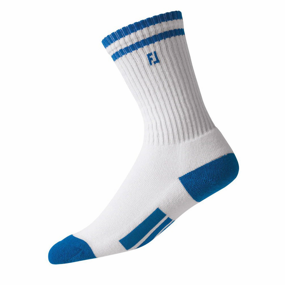 Keychain FootJoy ProDry Crew Junior Socks - White/Blue