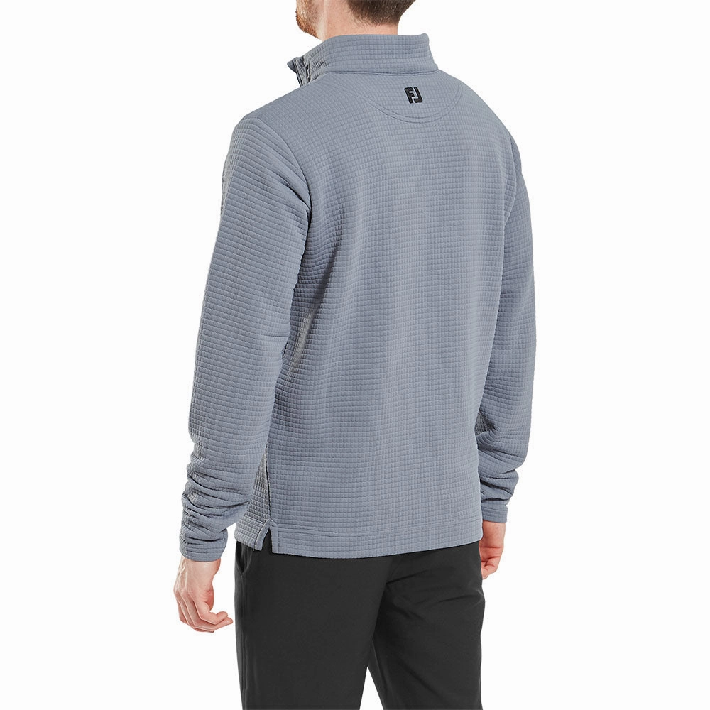 FootJoy Quilt Texture Chill-Out Pullover - Flint crew neck product hook practicality