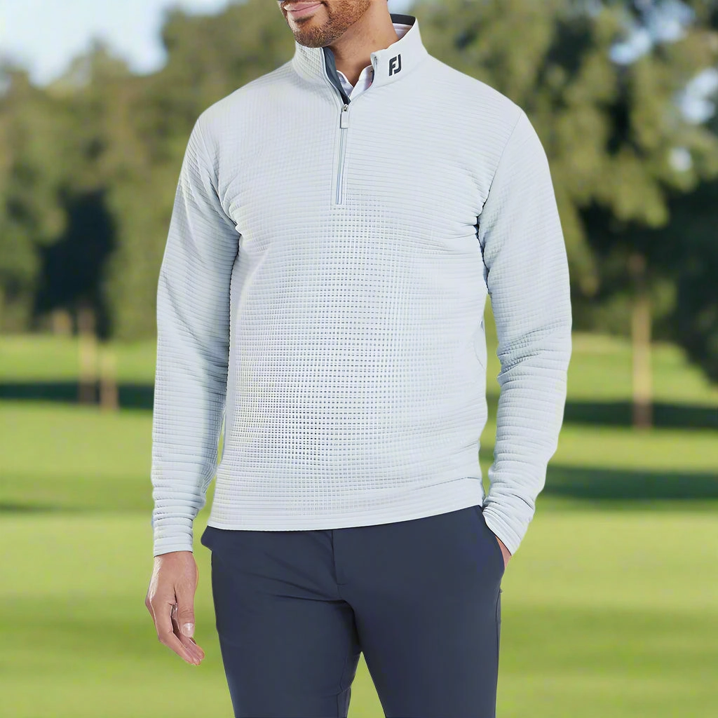 product value for money FootJoy Quilt Texture Chill-Out Pullover - Skyway