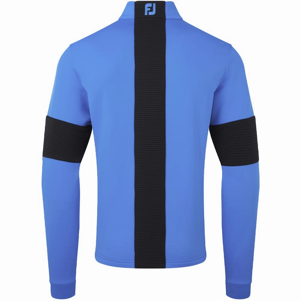FootJoy Ribbed Chill-Out XP 1/2 Zip Pullover - Sapphire/Black product ring elegance Timeless Bold