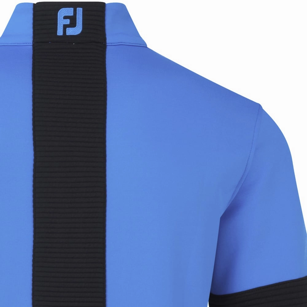 Timeless Sporty Travel Outfit FootJoy Ribbed Chill-Out XP 1/2 Zip Pullover - Sapphire/Black