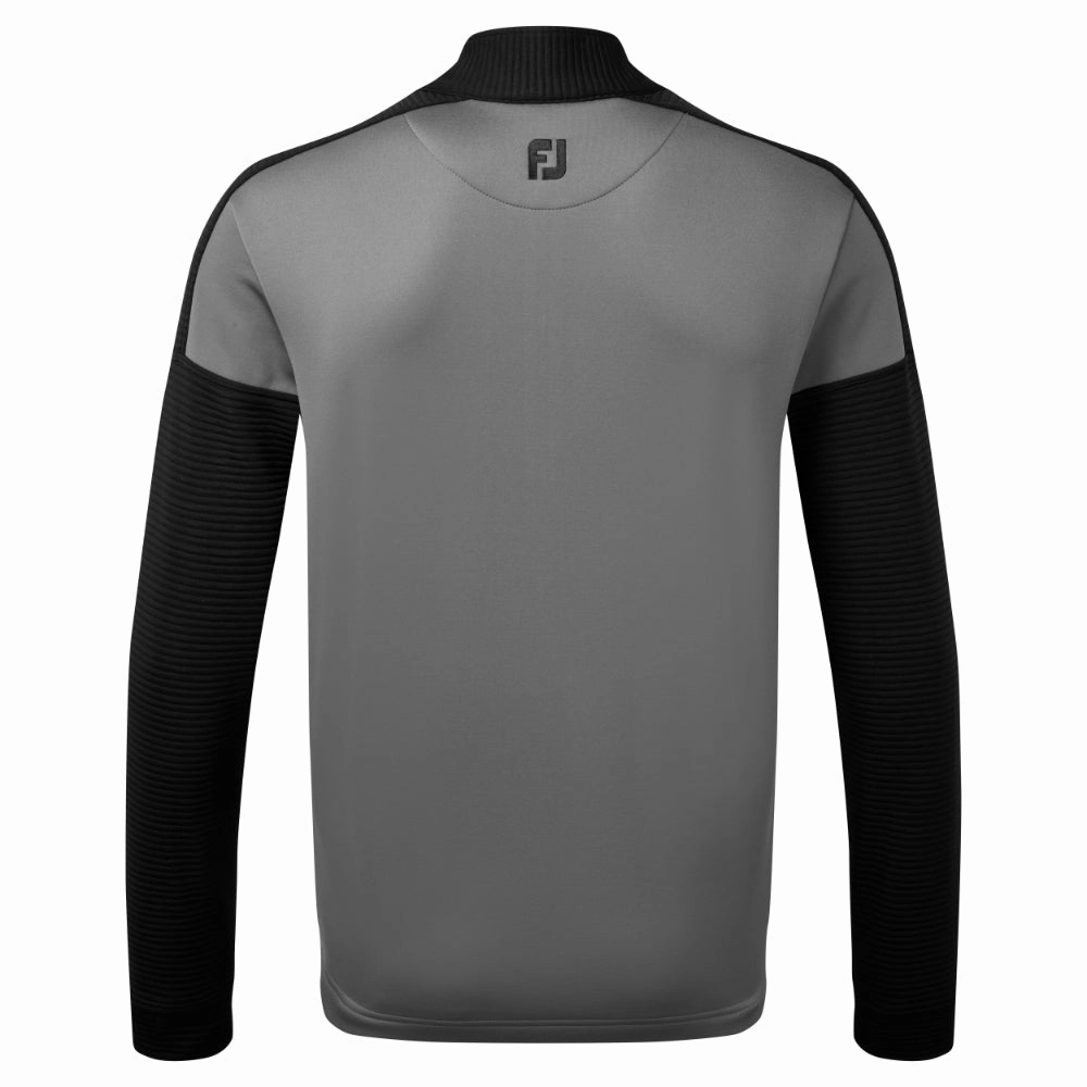 FootJoy Ribbed Chill-out Xtreme 1/4 Zip Pullover - Charcoal/Black product loop stability