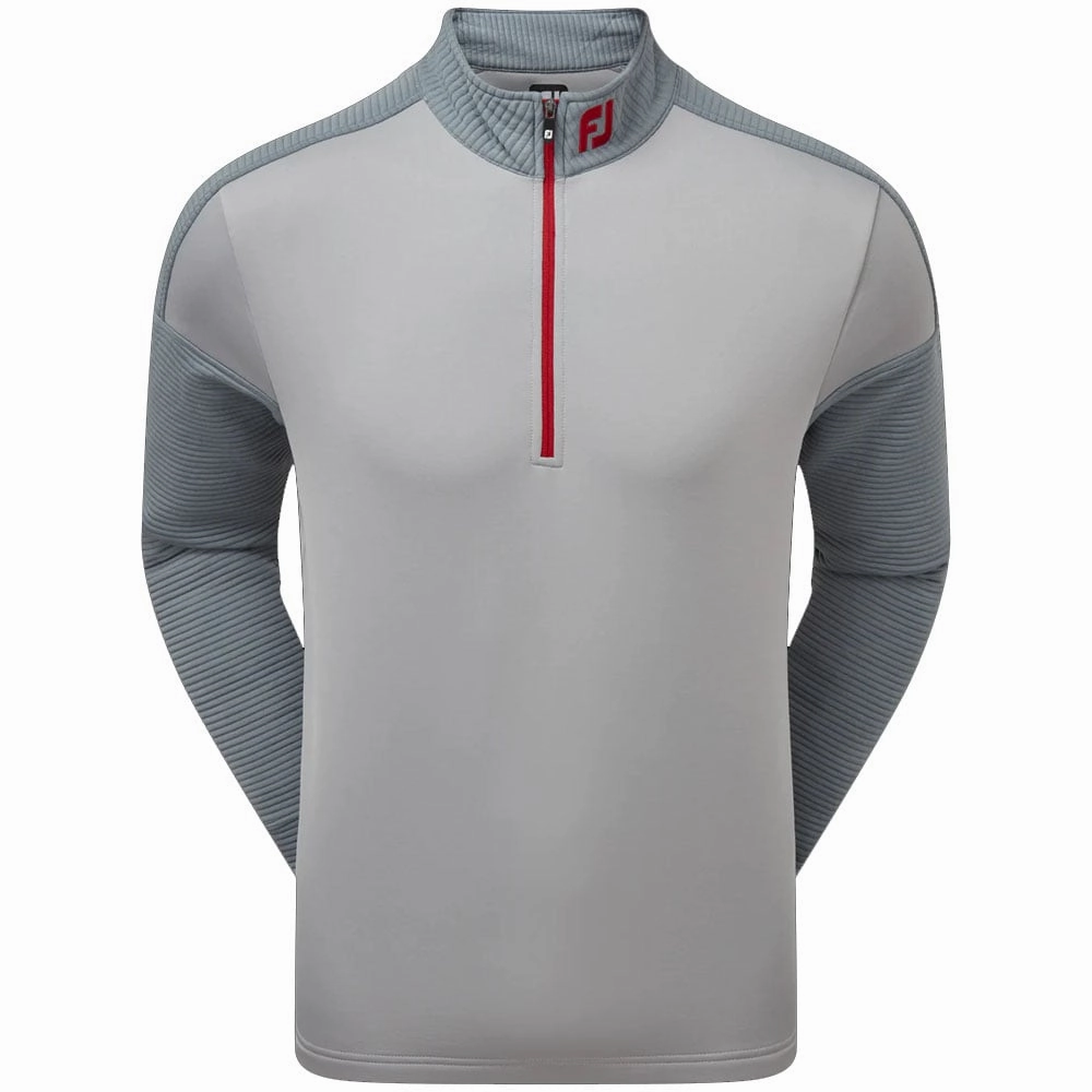 FootJoy Ribbed Chill-out Xtreme 1/4 Zip Pullover - Grey/Smoke Weekend Minimal