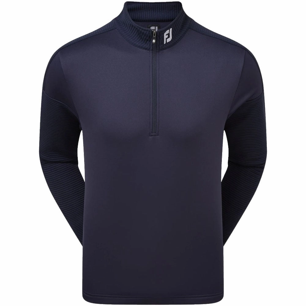 FootJoy Ribbed Chill-out Xtreme 1/4 Zip Pullover - Navy Beach Cover Anti Pilling