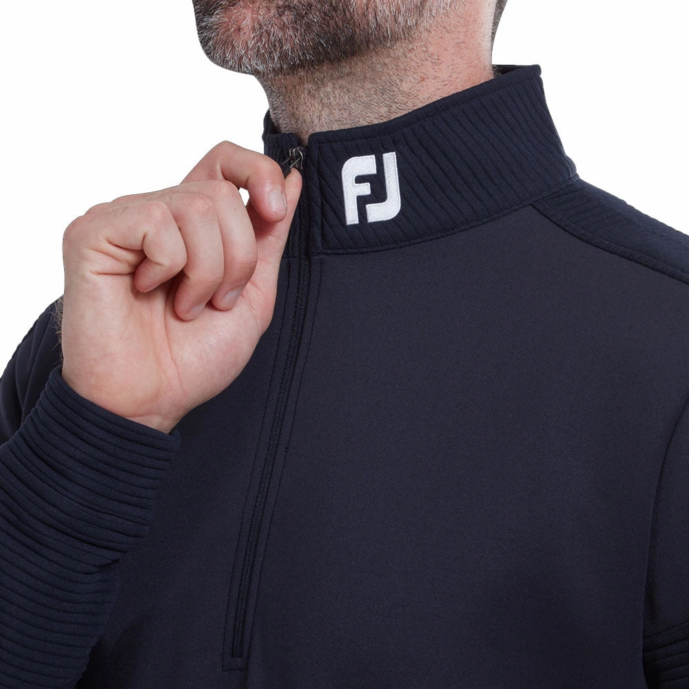 FootJoy Ribbed Chill-out Xtreme 1/4 Zip Pullover - Navy Neutral Colors Party Ready