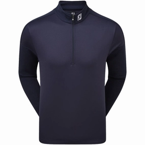 FootJoy Ribbed Chill-out Xtreme 1/4 Zip Pullover - Navy Beach Cover Anti Pilling