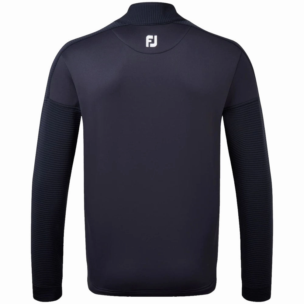 Leather FootJoy Ribbed Chill-out Xtreme 1/4 Zip Pullover - Navy