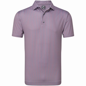 FootJoy Scallop Shell Foulard Polo Shirt - Coral Red Breathable mesh Seasonal Fashion