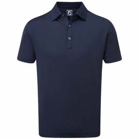 Easy to Style Travel Wear FootJoy Slub Yarn Solid Polo Shirt - Navy