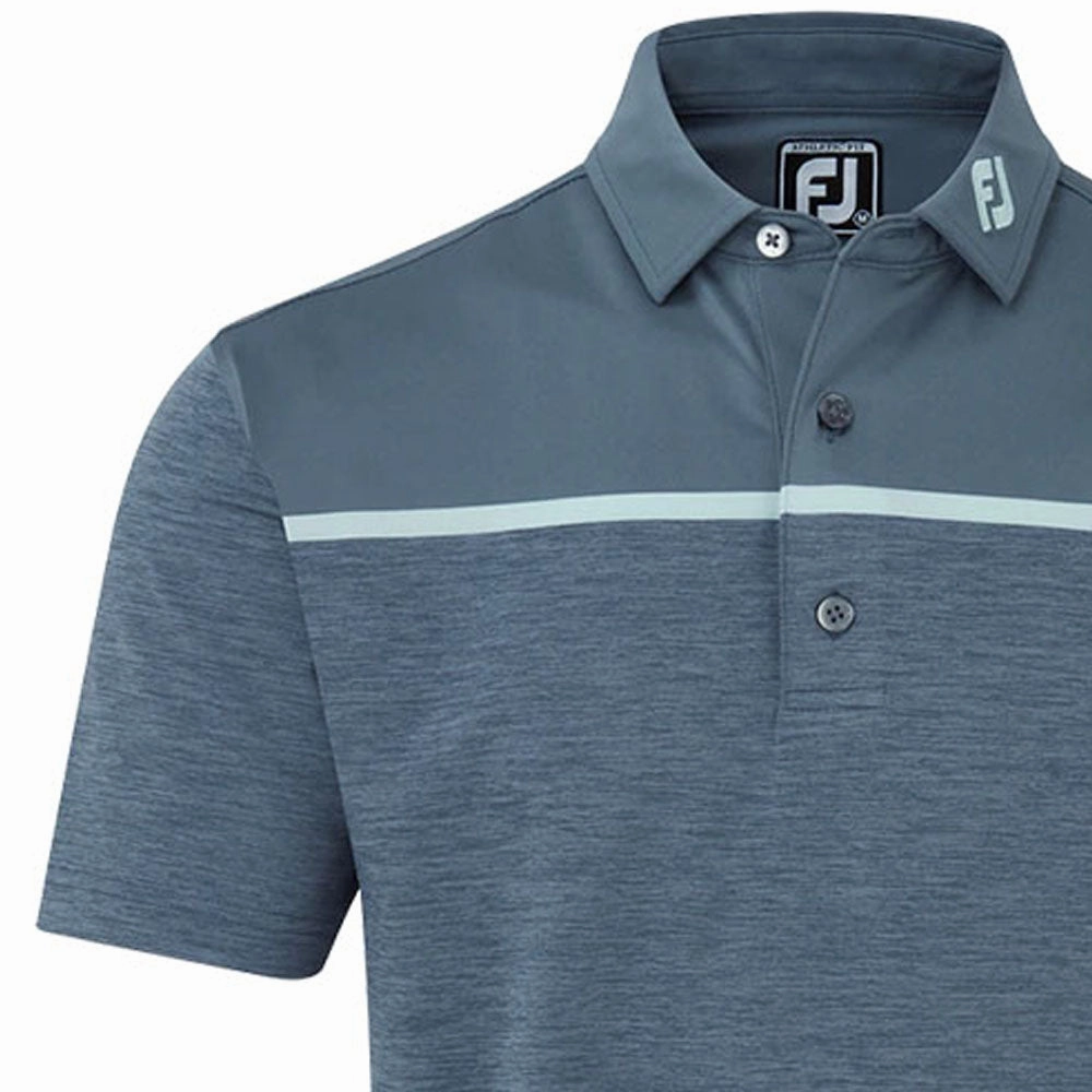 FootJoy Space Dye Block Lisle Polo Shirt - Bluestone Everyday Wearable