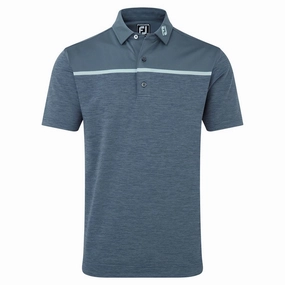 FootJoy Space Dye Block Lisle Polo Shirt - Bluestone Versatile Design