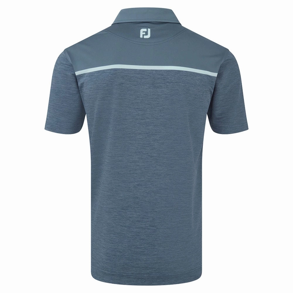 FootJoy Space Dye Block Lisle Polo Shirt - Bluestone suitable for all genders