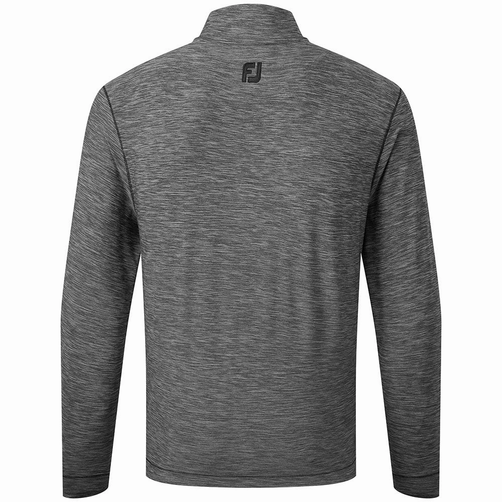 jersey FootJoy Space Dye Chill-Out 1/4 Zip Pullover - Black