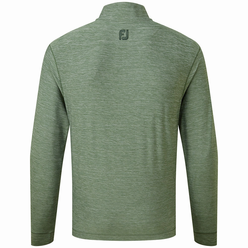 FootJoy Space Dye Chill-Out 1/4 Zip Pullover - Olive stud accents