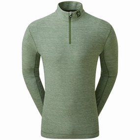 FootJoy Space Dye Chill-Out 1/4 Zip Pullover - Olive Sustainable