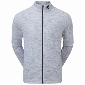 FootJoy Space Dye Fleece Full Zip Mid Layer - Navy Cold Weather product marbled pattern