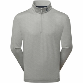 FootJoy Speckle Print Chill-Out Pullover - Grey product herringbone texture Cozy Essentials