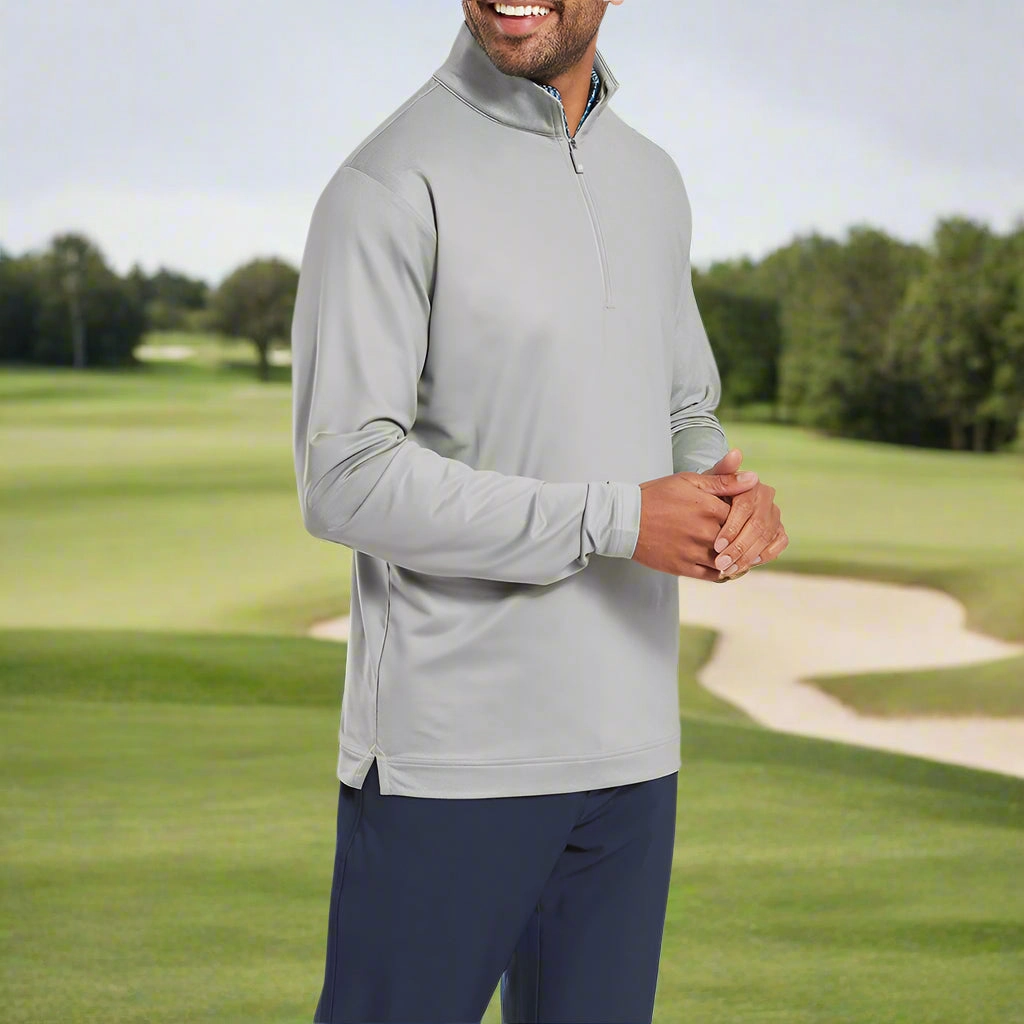FootJoy Speckle Print Chill-Out Pullover - Grey Workout Gear