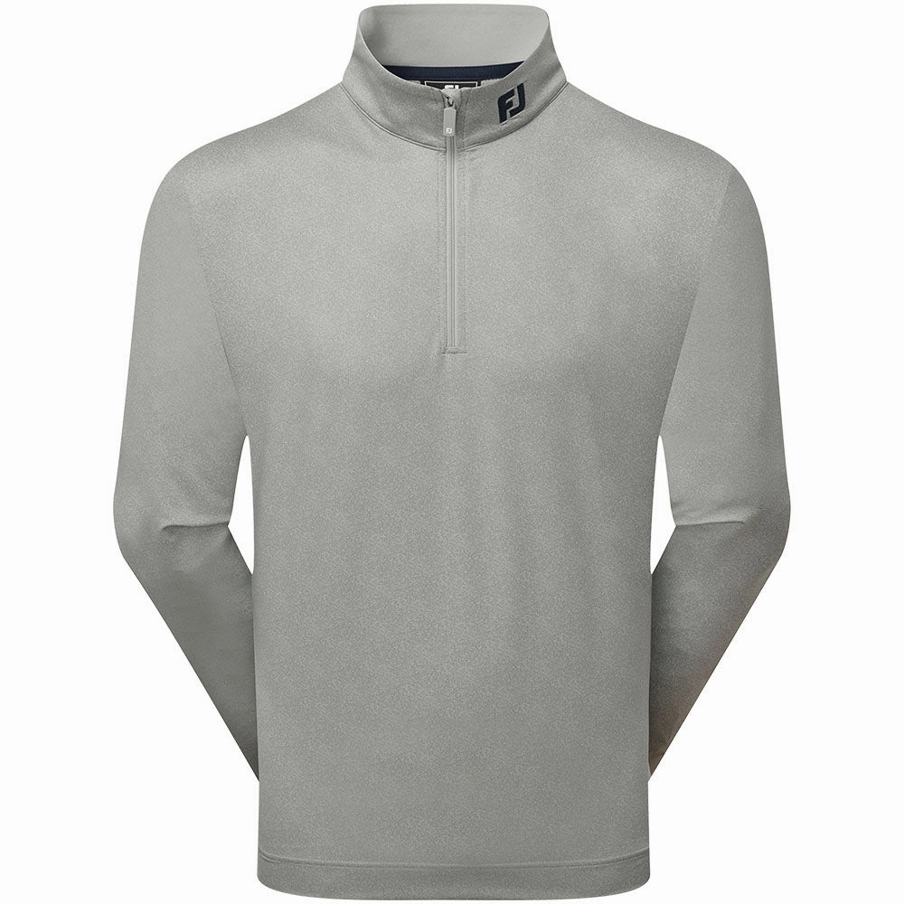 FootJoy Speckle Print Chill-Out Pullover - Grey product herringbone texture Cozy Essentials