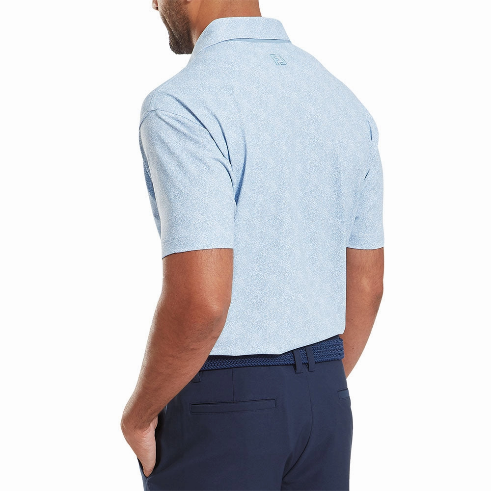 Yoga class Comfortable Style FootJoy Speckle Print Pique Polo Shirt - Blue Jay/White