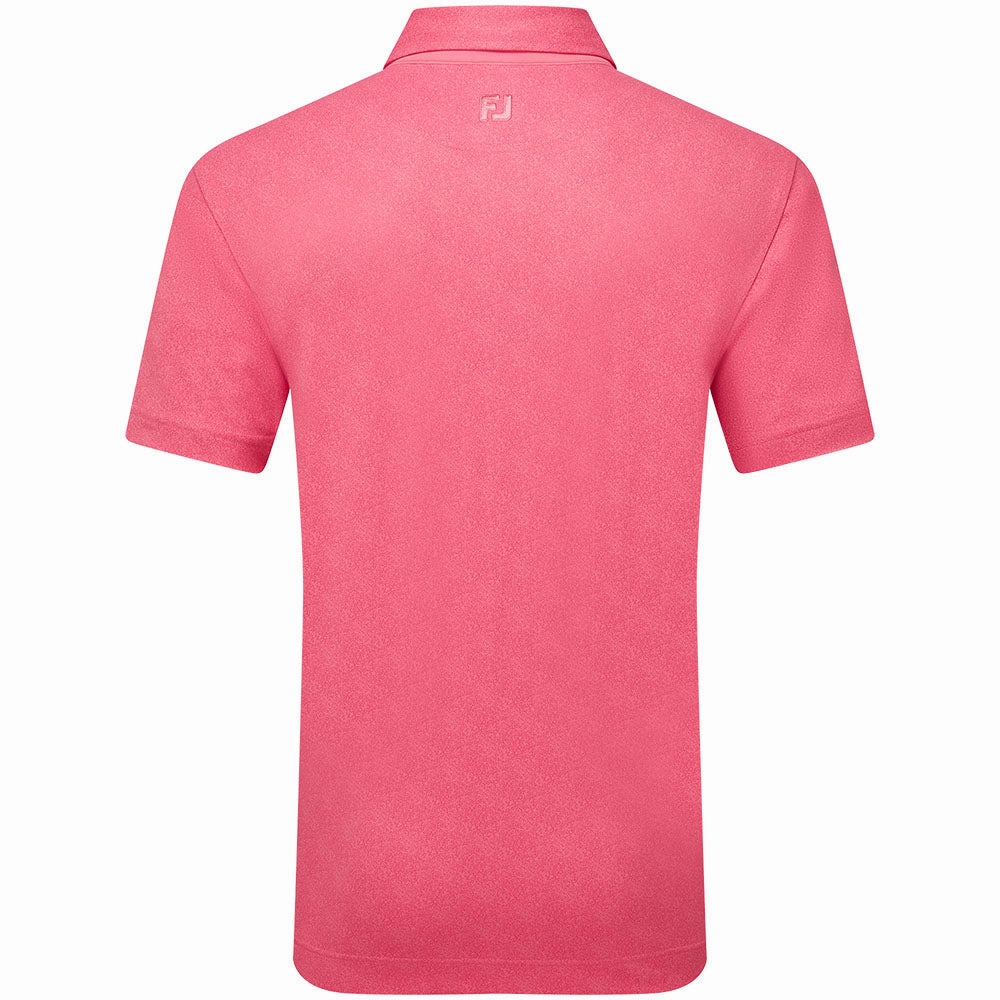 Soft and Light Wear Layered Look Wear FootJoy Speckle Print Pique Polo Shirt - Pink Lemonade