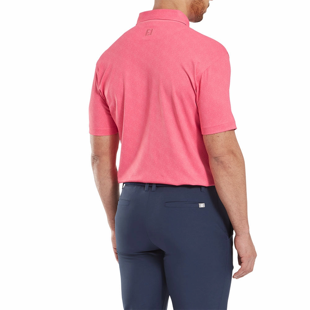 FootJoy Speckle Print Pique Polo Shirt - Pink Lemonade Comfortable clothing