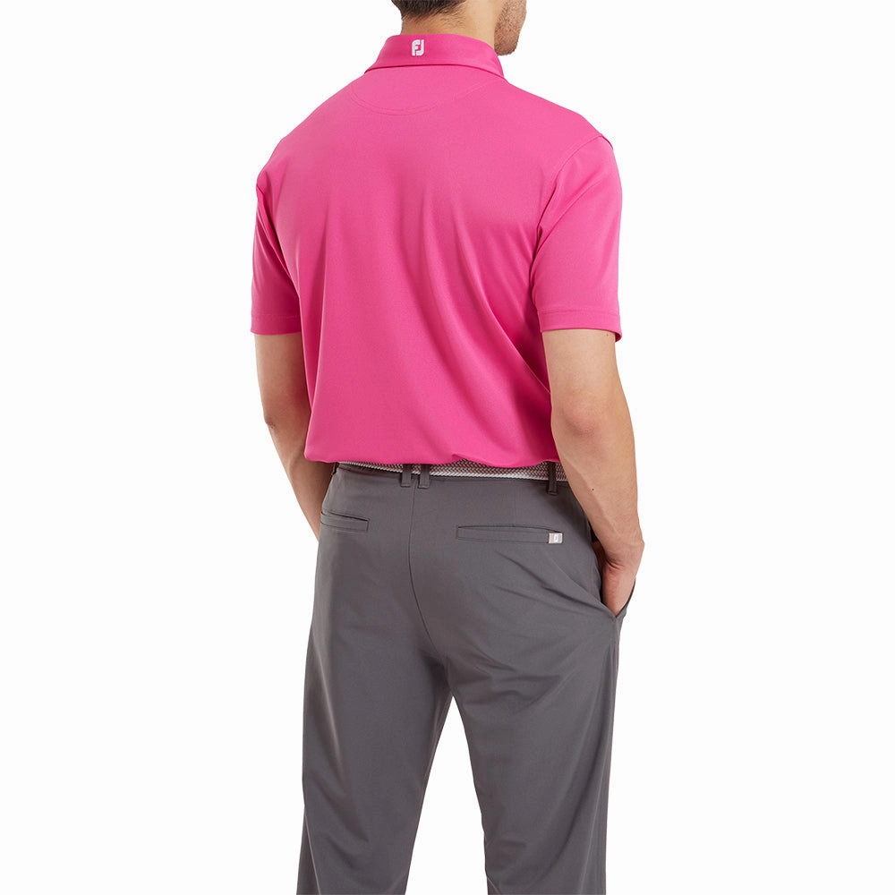 FootJoy Stretch Pique Solid Athletic Polo Shirt - Hot Pink winter warmth