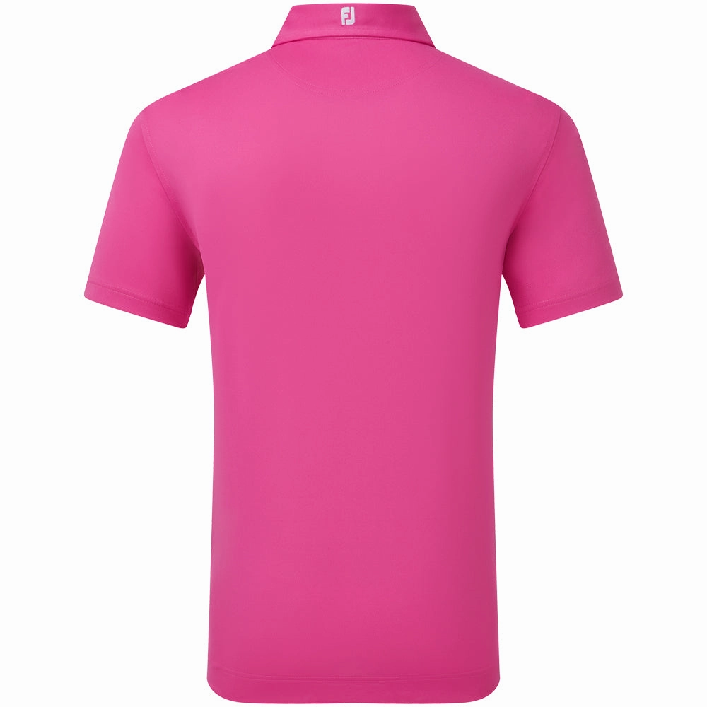 Wrinkle Resistant Finish Flatlock stitching FootJoy Stretch Pique Solid Athletic Polo Shirt - Hot Pink