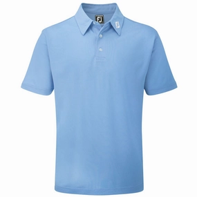 FootJoy Stretch Pique Solid Athletic Polo Shirt - Light Blue Vegan coordinate with other items