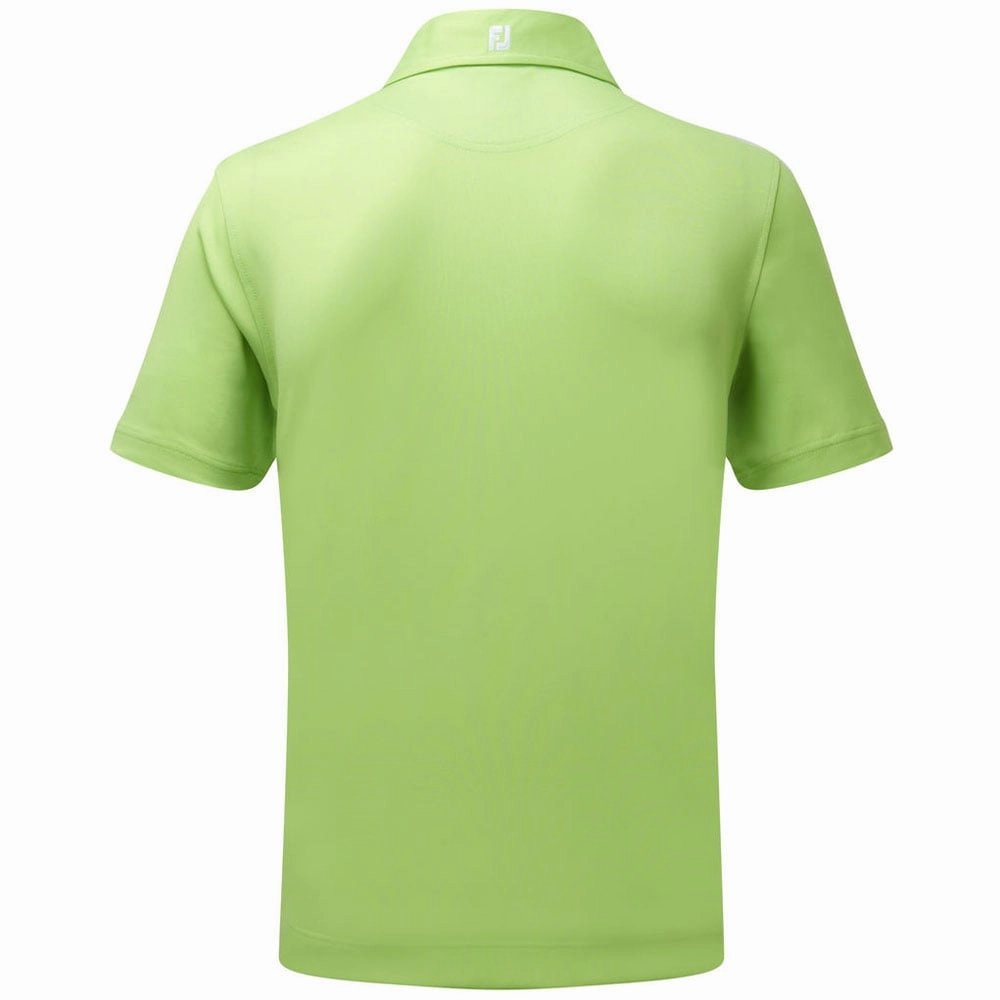 FootJoy Stretch Pique Solid Athletic Polo Shirt - Lime Universal Silhouette
