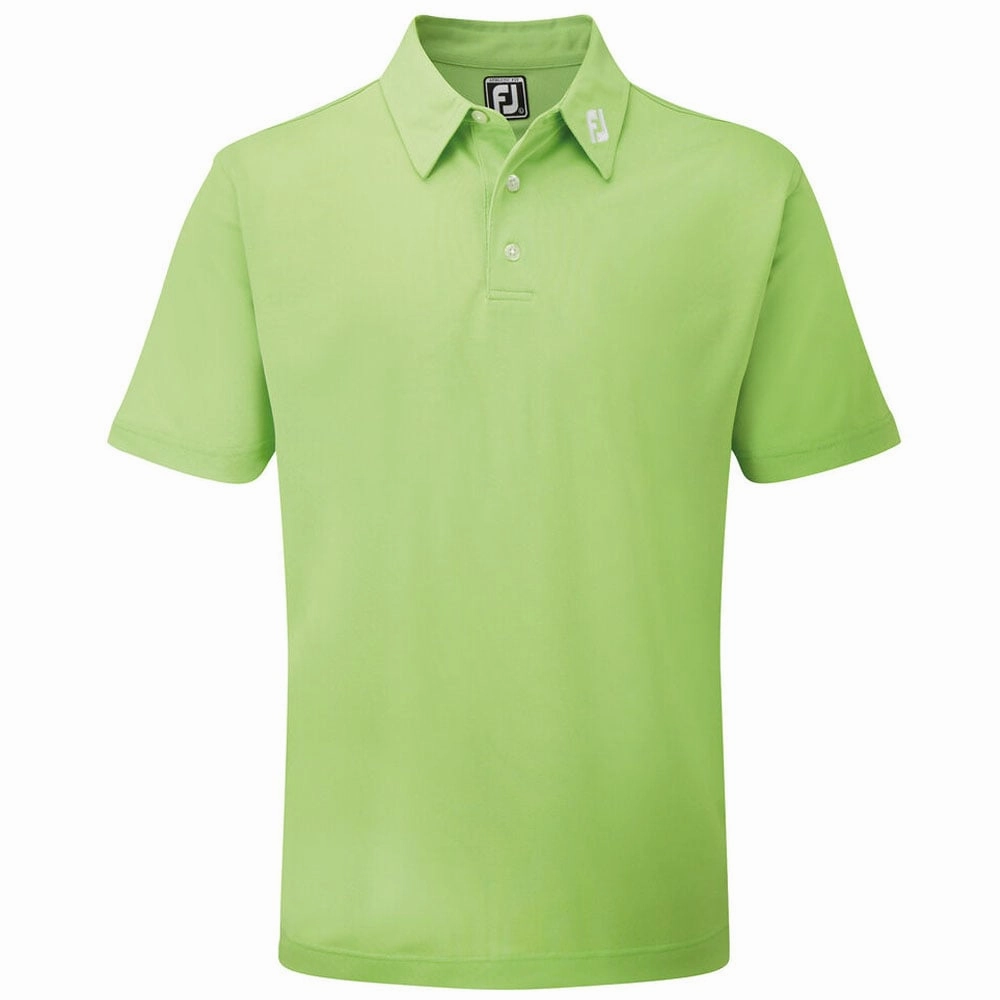 FootJoy Stretch Pique Solid Athletic Polo Shirt - Lime Casual Day Wear