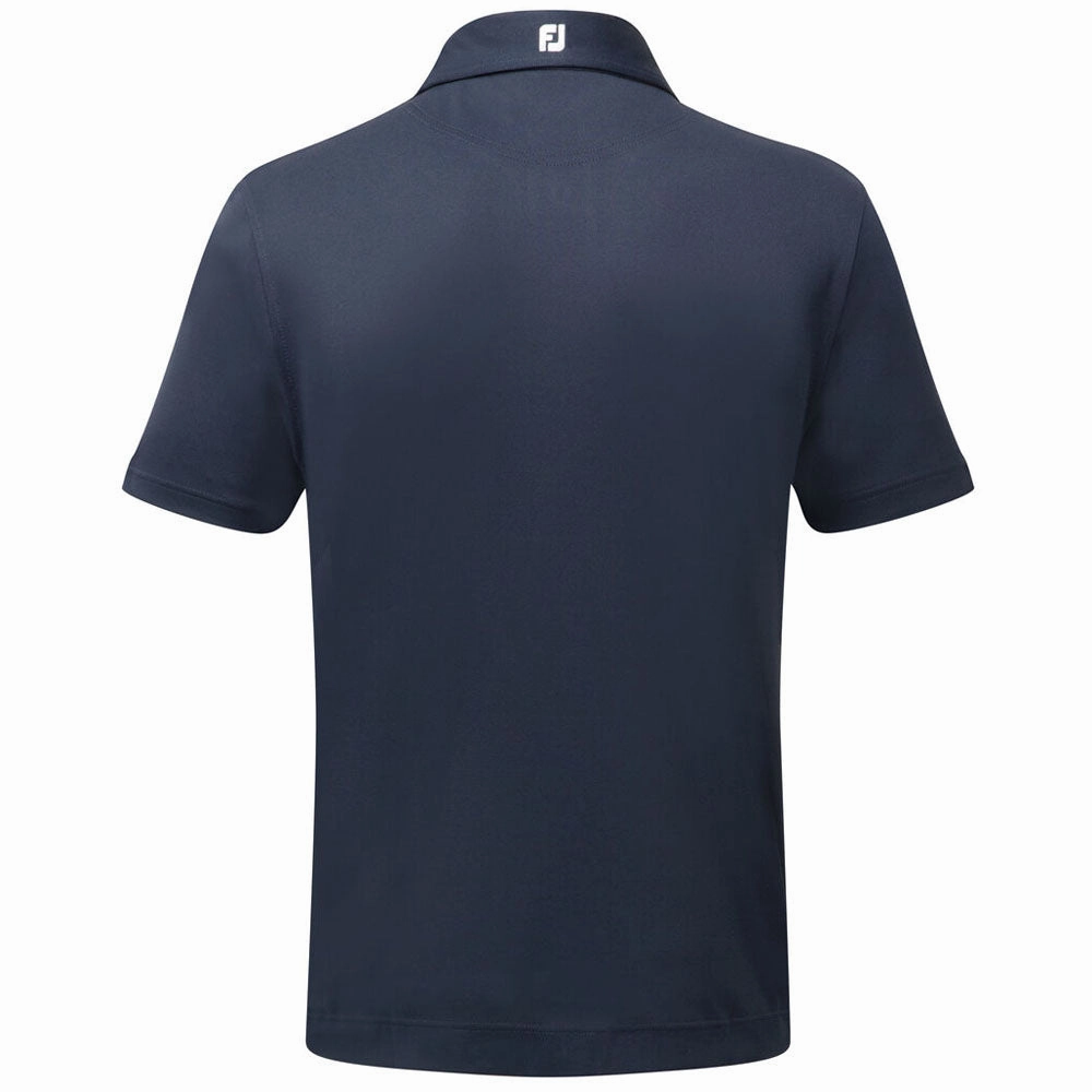 All-Day Wear FootJoy Stretch Pique Solid Athletic Polo Shirt - Navy