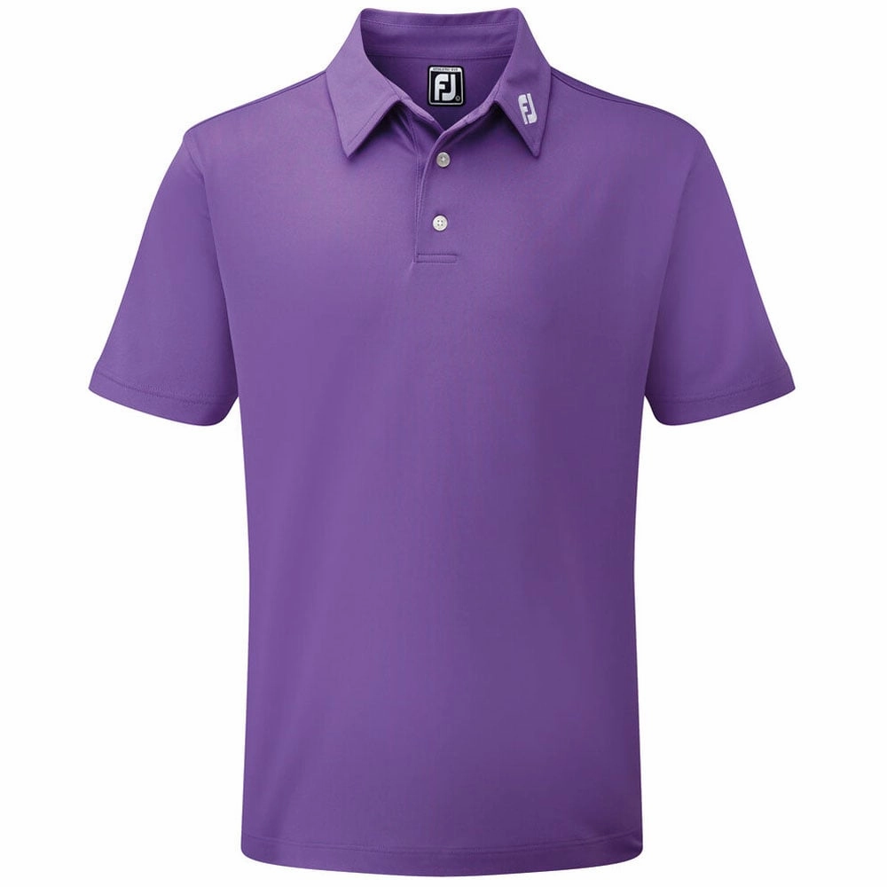 Durable Collar Construction FootJoy Stretch Pique Solid Athletic Polo Shirt - Purple