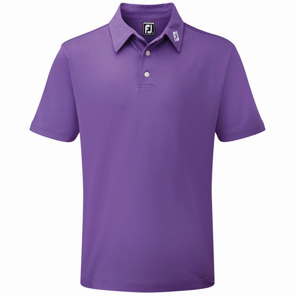 FootJoy Stretch Pique Solid Athletic Polo Shirt - Purple Matte Look Versatile Design