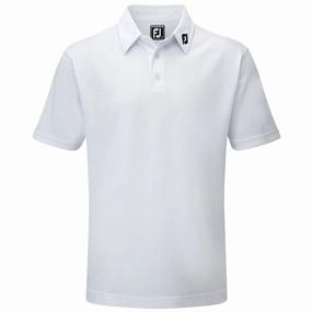 Non Shrink Material FootJoy Stretch Pique Solid Athletic Polo Shirt - White