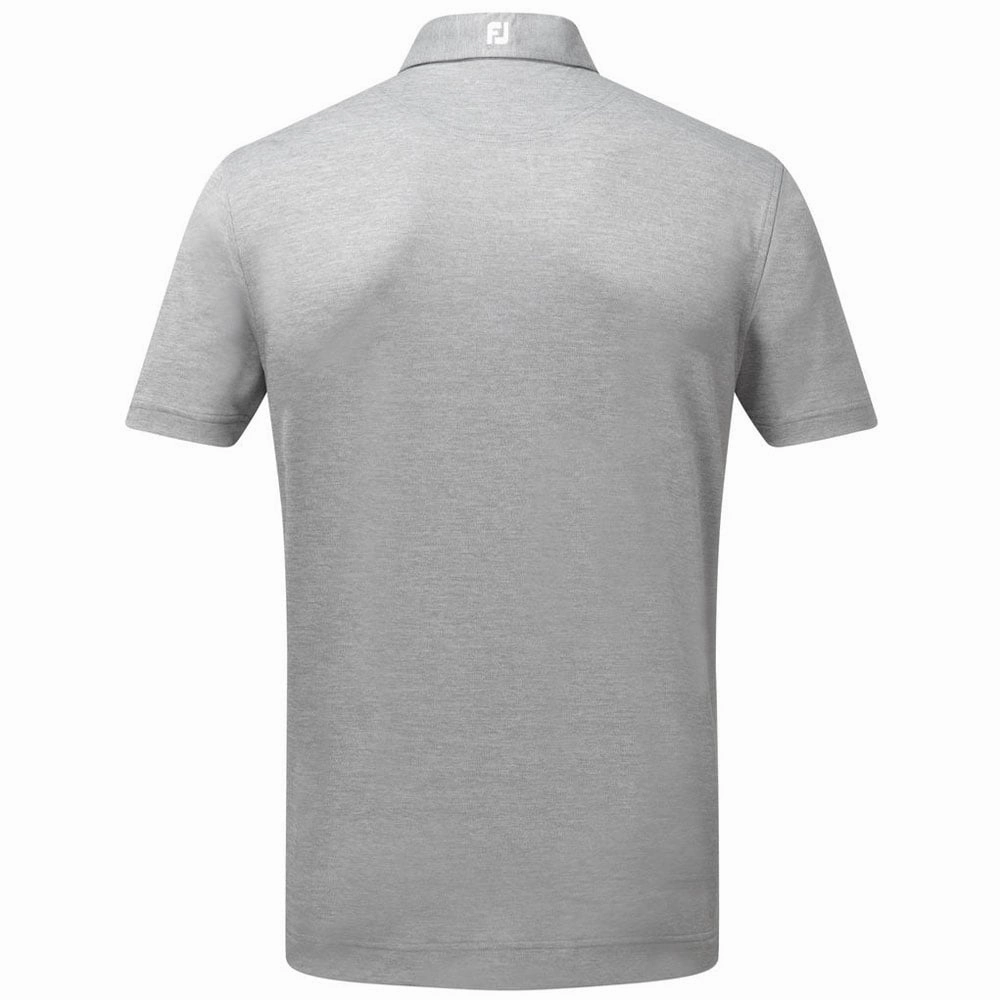 FootJoy Stretch Pique Solid Colour Polo Shirt - Heather Grey Office Wear