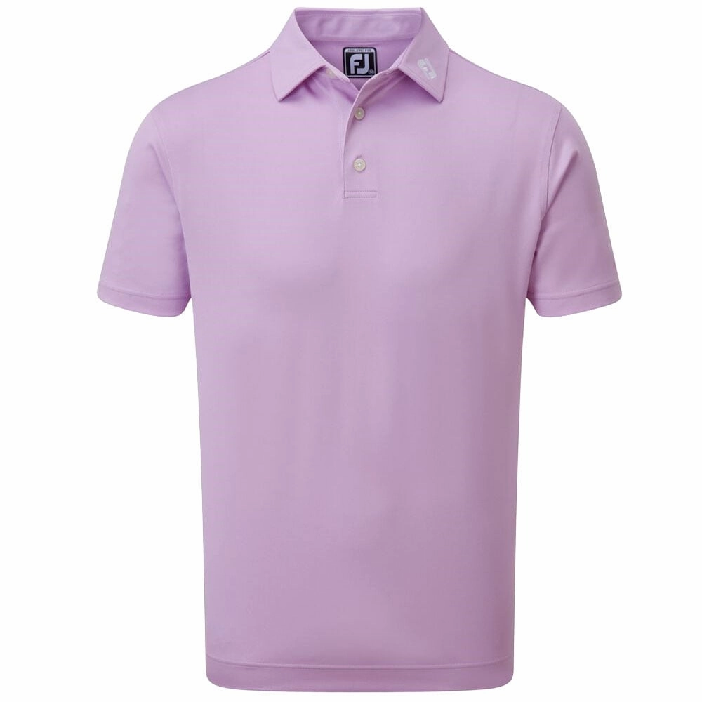 FootJoy Stretch Pique Solid Colour Polo Shirt - Lavender Eco friendly materials Classic Smart