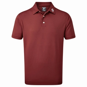 Stylish Quick Dry Material FootJoy Stretch Pique Solid Colour Polo Shirt - Maroon
