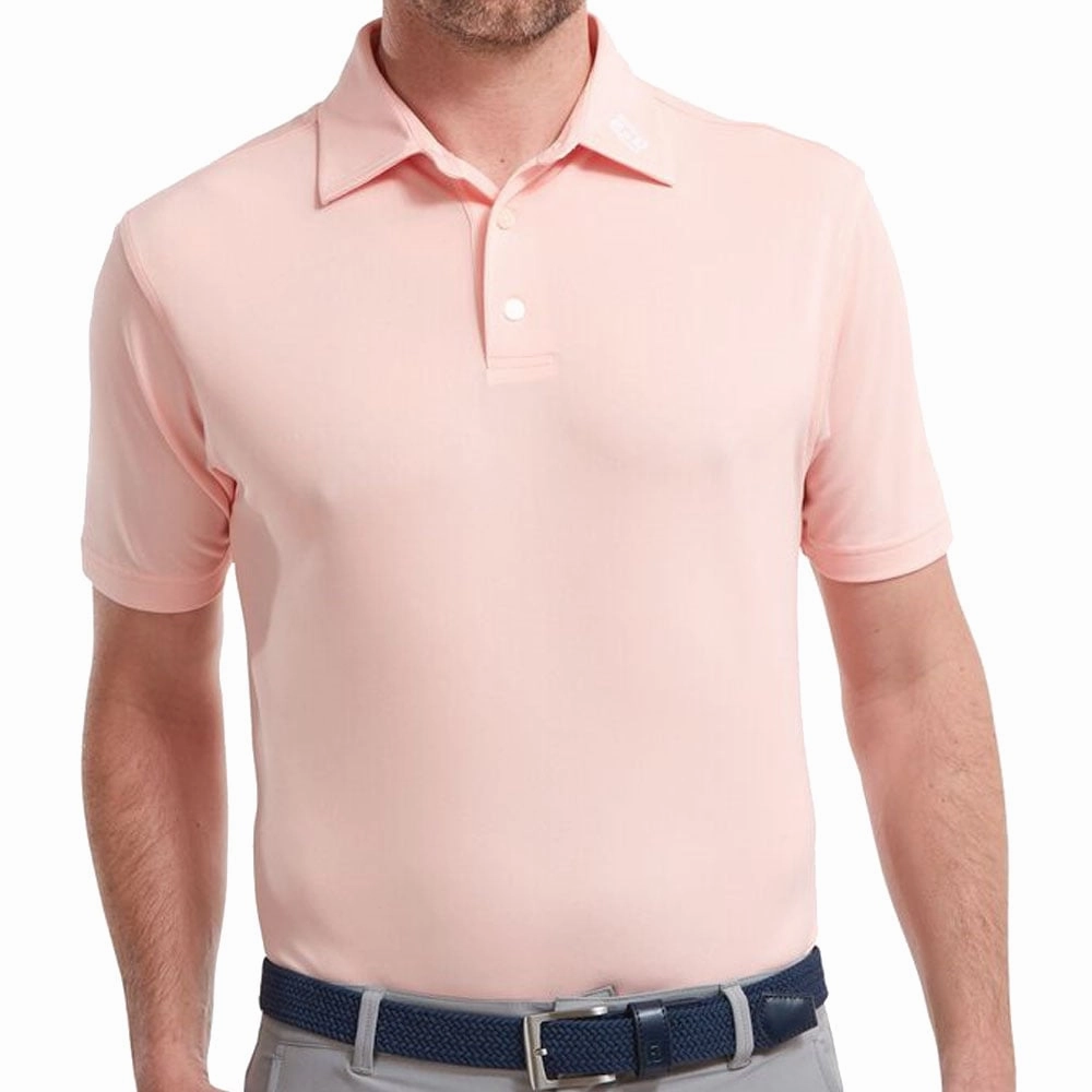 Everyday Fashion FootJoy Stretch Pique Solid Colour Polo Shirt - Quartz Pink