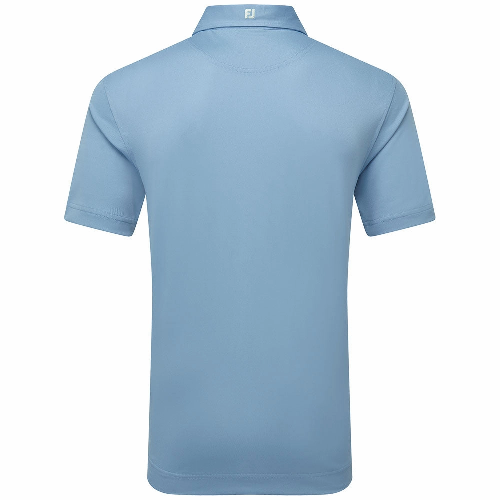 Breathable Mesh Panels FootJoy Stretch Pique Solid Polo Shirt - Blue Jay